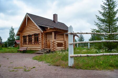 Old wooden house in Russiaの写真素材