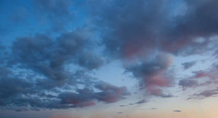 Evening cumulus clouds, beautiful scene