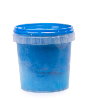 Gouache paint jar isolated on white backgroundの写真素材