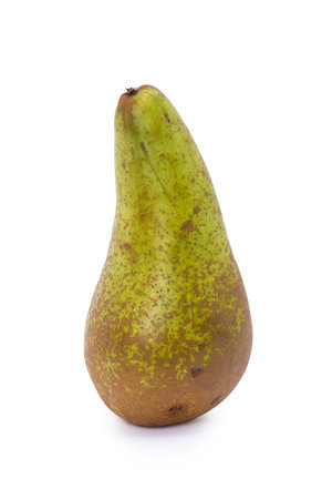 Ugly but natural eco pear isolated on white backgroundの写真素材