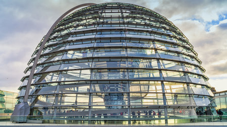 Reichstag building in Berlin, Germanyの写真素材