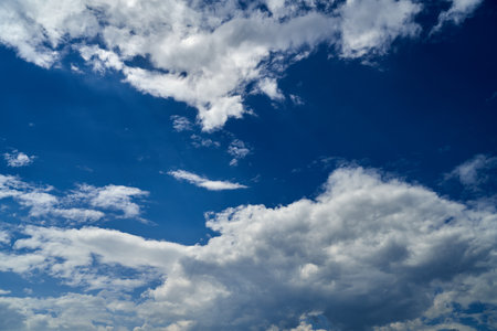 Blue sky background with tiny clouds. Natural sky background with tiny clouds.