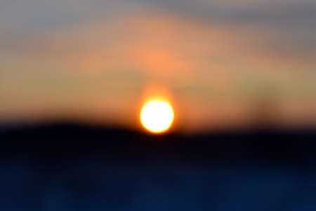 sunset in the field. blurby photo