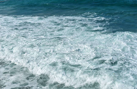 beautiful white waves foaming