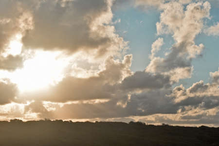 sunset among the clouds