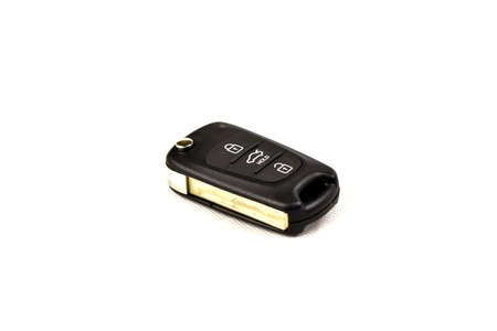 car key on a white background