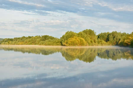 gentle beautiful dawn on a small river