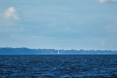 summer panorama of the Volga Riverの写真素材