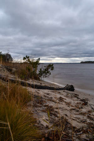 beautiful sunset on the Volga River
