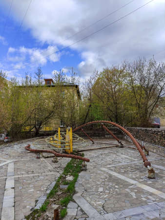old historical building in Nizhny Novgorodの写真素材