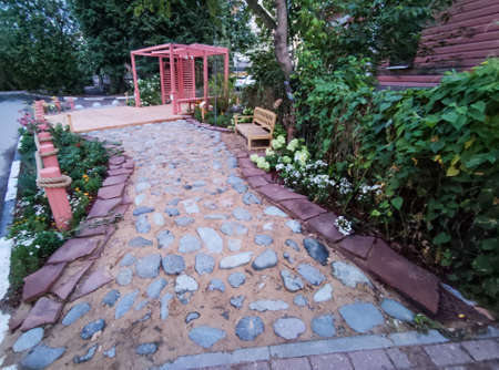 cozy quiet courtyardの写真素材