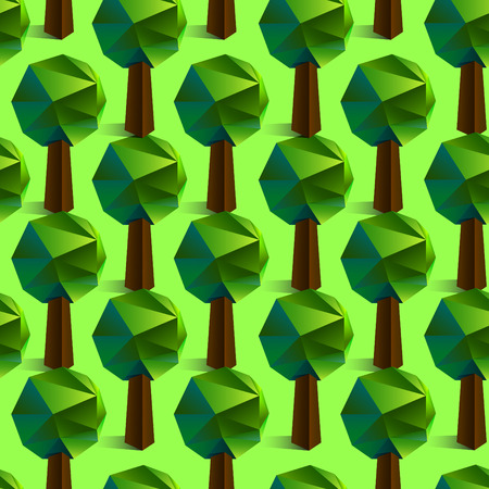 Green pattern of trees and teyami much.のイラスト素材