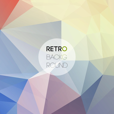 Geometric triangular light background with place for your text. Vector Retro triangle background. Color Low polyのイラスト素材