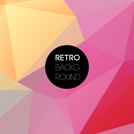 Geometric triangular light background with place for your text. Vector Retro triangle background. Color Low polyのイラスト素材