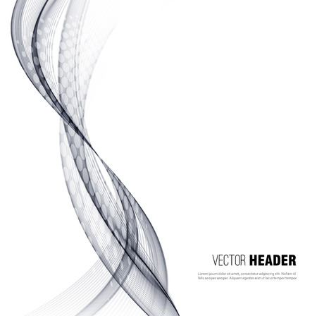 Abstract vector wave background, gray waved lines for design brochure, websiteのイラスト素材