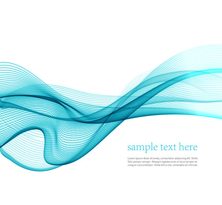 Abstract blue wavy lines.  Colorful vector backgroundのイラスト素材