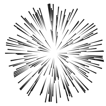 Comic Radial Speed Lines. Graphic Explosion with Speed Lines.のイラスト素材
