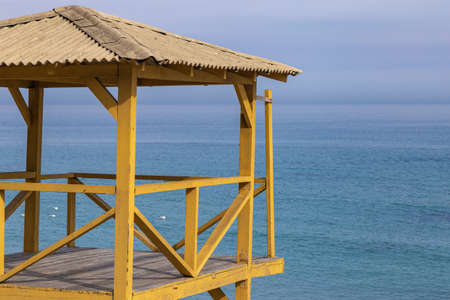 A sunny, windless September day on the Black Sea coastの写真素材