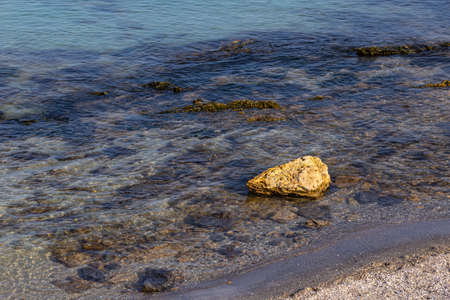 A sunny, windless September day on the Black Sea coastの写真素材
