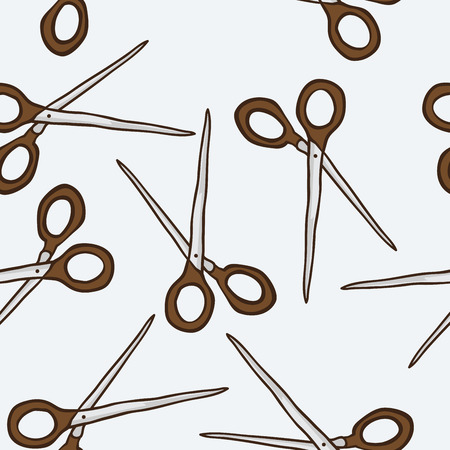 scissors seamless patternのイラスト素材