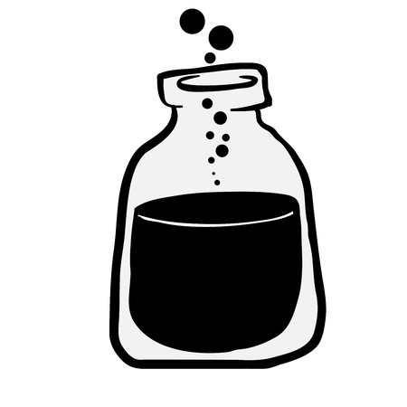 bottle cartoon doodleのイラスト素材