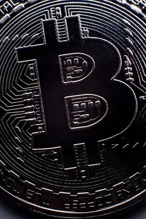 Big Bitcoin Sign Closeの写真素材
