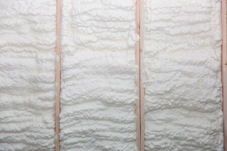 The wall is insulated with foam