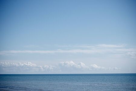 Beautiful volumetric clouds in the blue skyの写真素材