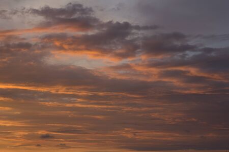 Beautiful clouds during sunsetの写真素材
