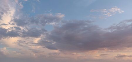 Beautiful clouds during sunsetの写真素材