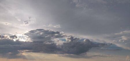 Beautiful clouds during sunsetの写真素材