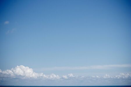 Beautiful volumetric clouds in the blue skyの写真素材
