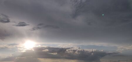 Beautiful clouds during sunsetの写真素材