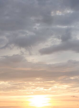 Beautiful clouds during sunsetの写真素材