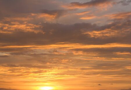 Beautiful clouds during sunsetの写真素材