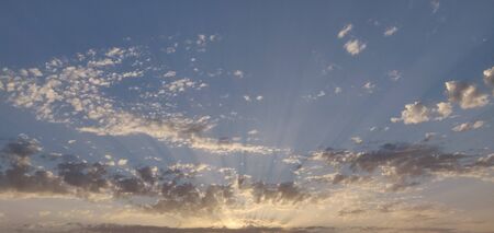 Beautiful clouds during sunsetの写真素材