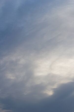 Beautiful volumetric clouds in the blue skyの写真素材