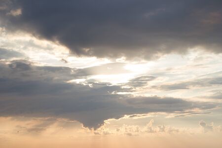 Beautiful clouds during sunsetの写真素材