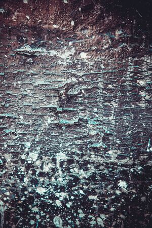 Scary black texture with white spots, scratches, and cracks.の写真素材