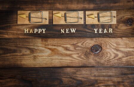 2020 year of rat, mouse and tasty cheeseの写真素材