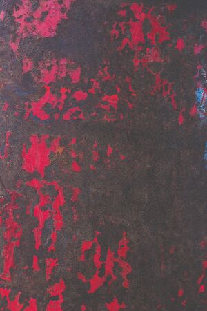 Old rust on metal with red paint in a beautiful vintage styleの写真素材