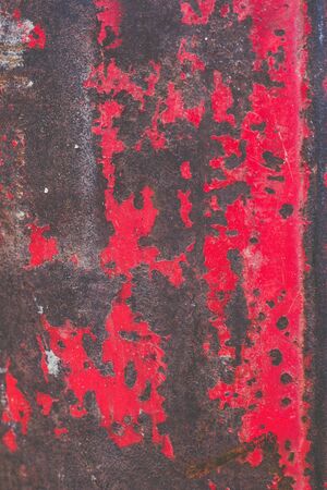 Old rust on metal with red paint in a beautiful vintage styleの写真素材