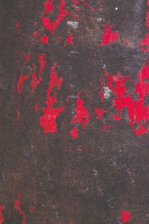 Old rust on metal with red paint in a beautiful vintage styleの写真素材