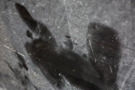 Different White spots on black glass for texture and designの写真素材