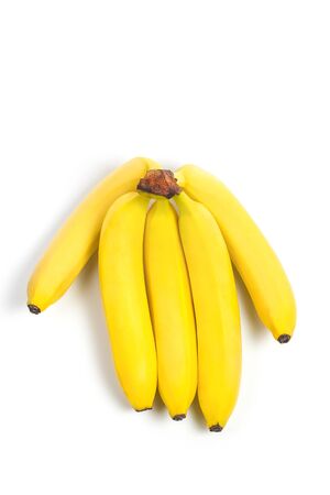 Ripe banana for diet and sports on a white background closeの写真素材