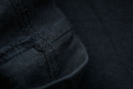 Thick black fabric for clothes and decorの写真素材