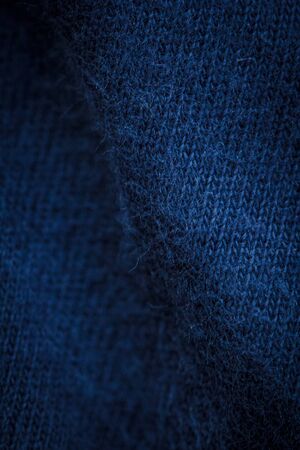 Thick dark blue fabric for clothes and decor