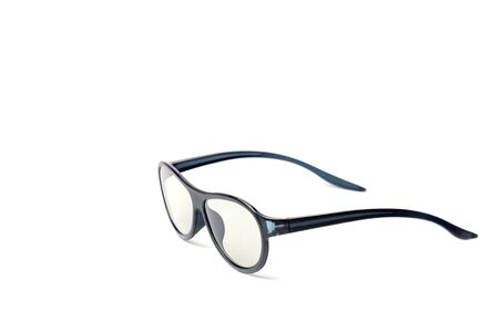 Black stylish glasses on a white background.