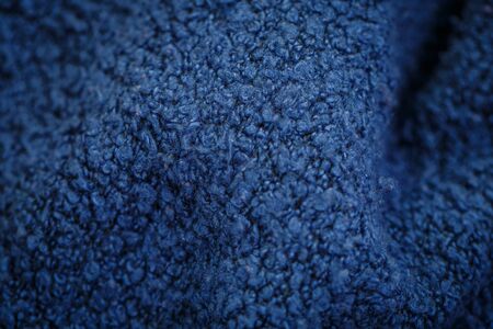 Blue wool texture for warm clothes closeの写真素材