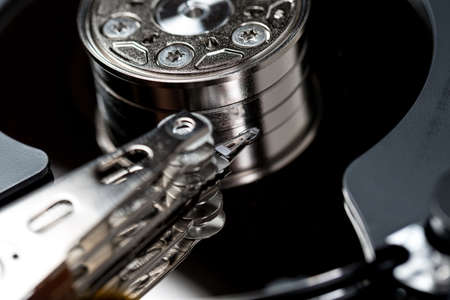 Computer hard drive for storing large amounts of informationの写真素材